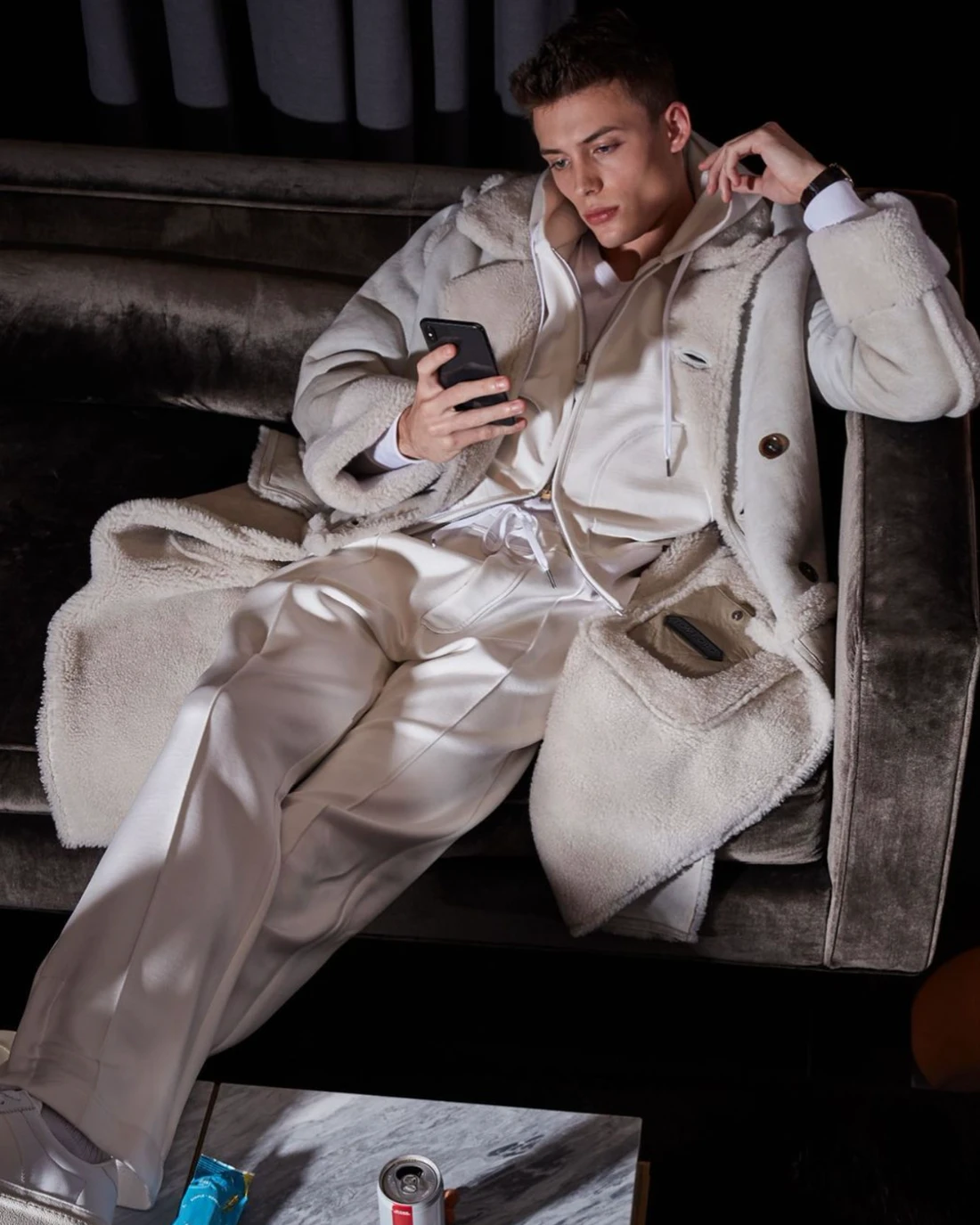 Tom Ford reference campaign image, lounge setting.