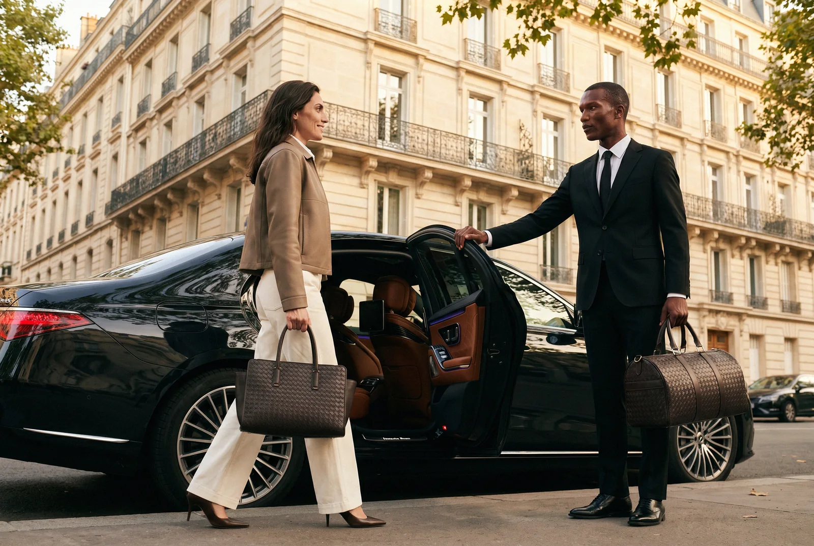 Paris street scene, portrait crop.